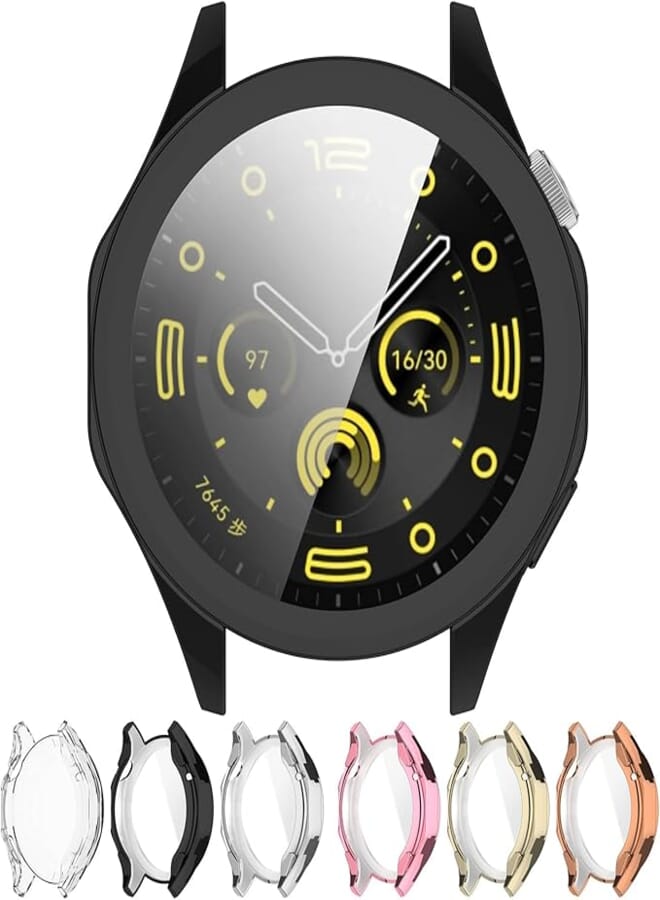 Compatible with Huawei Watch GT4 46 mm TPU Protective Case, Smartwatch Protective Case Shell Soft and Durable Watch Accessories (Black)